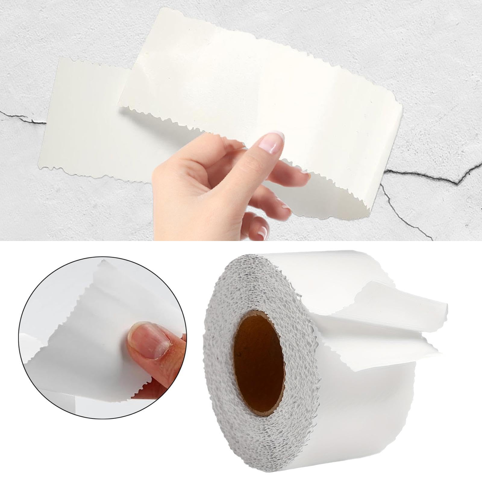 Cinta para Grietas de Pared para Parchar Fisuras Cinta Adhesiva de Vinilo Cinta para Unir Placas Y Cinta para Reparación de Grietas en Muros Adecuada, 5cmx20m