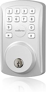 Signstek Keyless Entry Door Lock, Deadbolt Lock, Electronic Keypad Deadbolt for Front Door, Office, Apartment, Easy-Installation, Auto Lock- Sliver