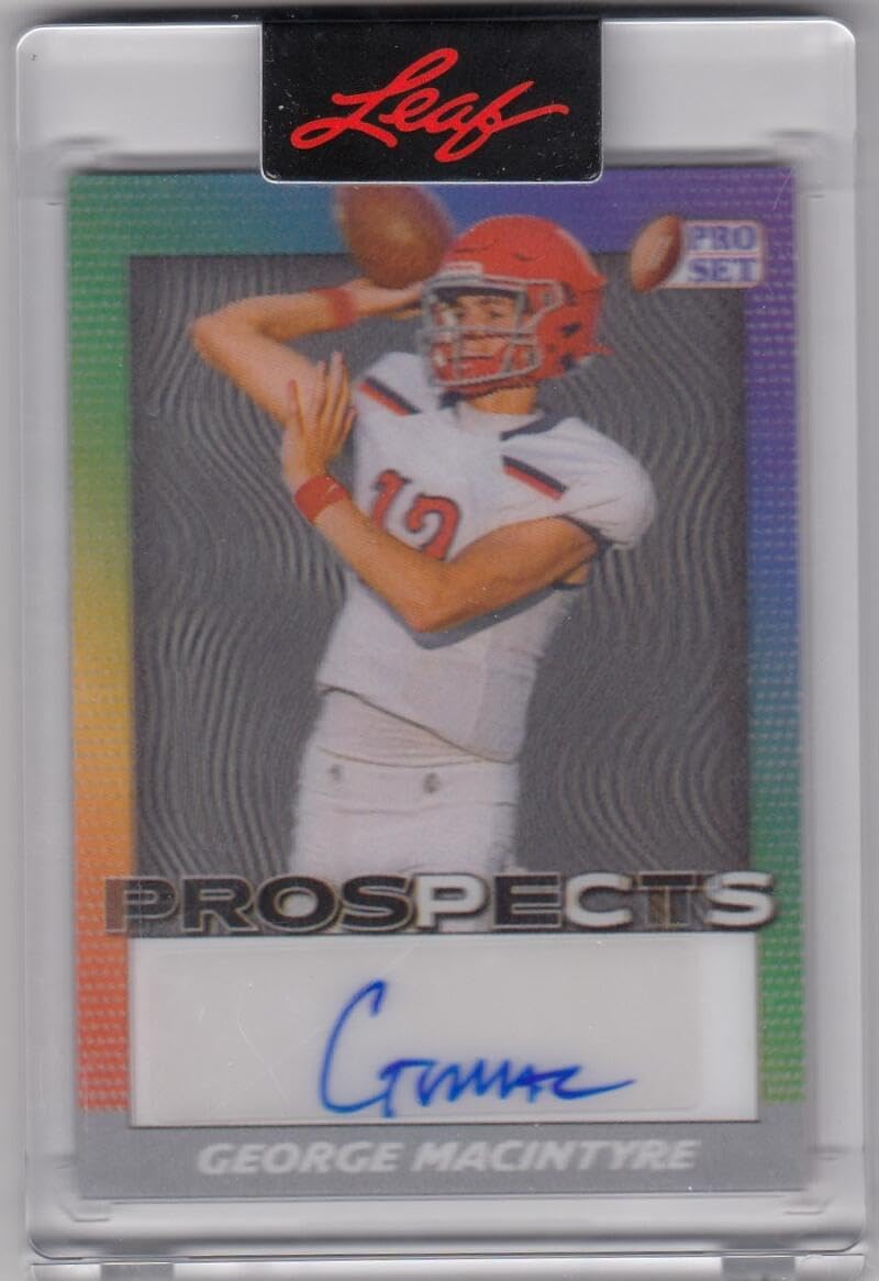 Football Trading Card 2024 Pro Set Metal Prospects Autograph #PR-GMI George MacIntyre NM Near Mint Auto