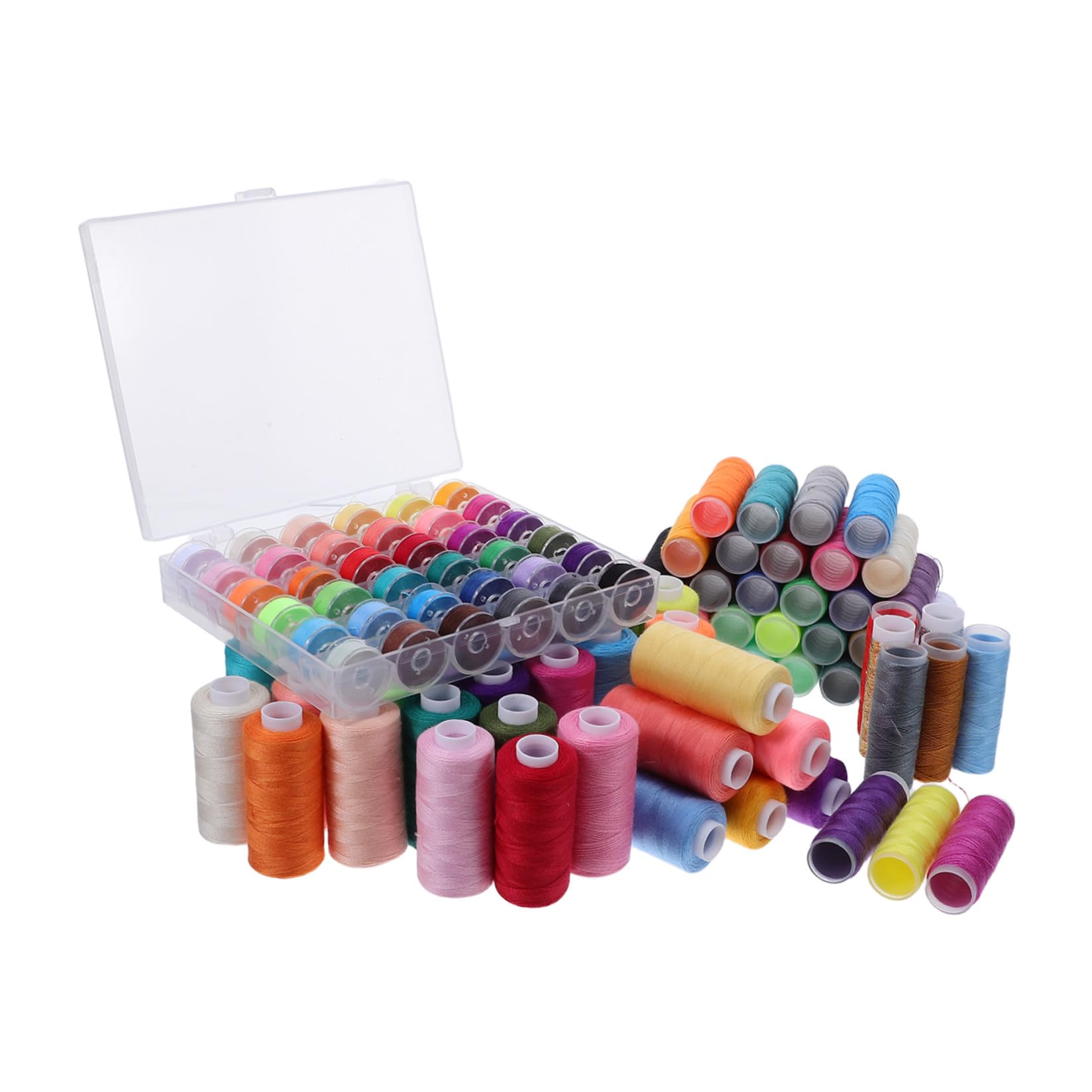 Kit de Hilo de Coser de 111 Piezas con 39 Colores de Hilo para Máquina de Coser y 36 Bobinas de Poliéster con Portabobinas, Adecuado para Reparaciones Hogar