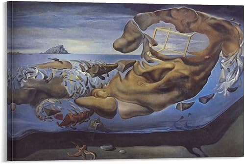 Vista 73 de 40 pinturas famosas de Dali - Salvador Dalí - El Ángelus arquitectónico del mijo - Póster artístico en lienzo y arte de pared, póster moderno