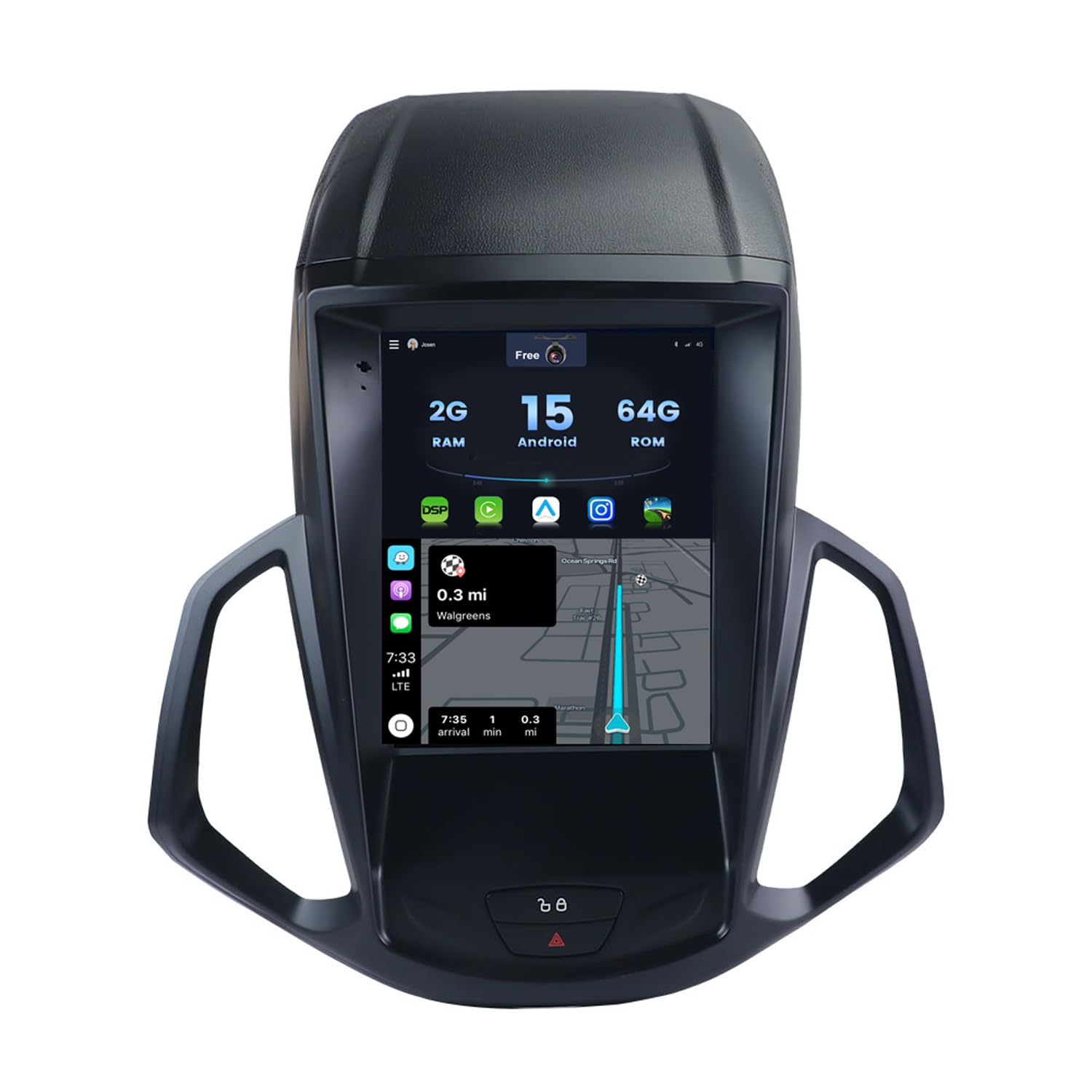 [2G+64G] Radio samochodowe Android 15 Doppel Din 9,7 Zoll IPS dla Ford EcoSport 2013-2017 Carplay GPS Kamera Wsparcie Sterowanie kierownicą RDS 4G WiFi DAB BT5.0