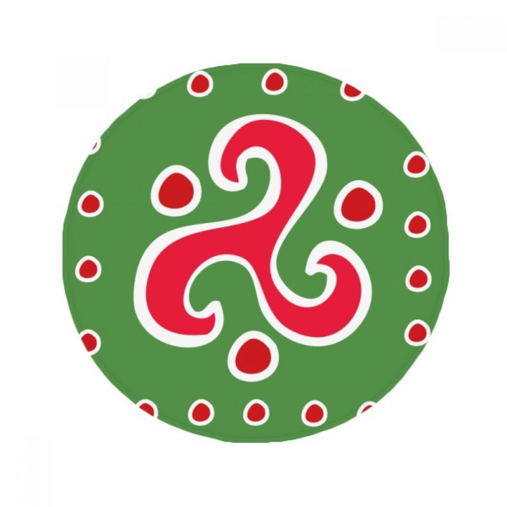 Tapis de sol Mexique motif spirale dart rond multicolore 50x50 cm pour entrée