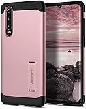 spigen, Funda Compatible con Huawei P30 2019 [Slim Armor] con Kick Stand y Protecci?n h?brida contra ca?das para Huawei P30 2019 [Rose Gold]