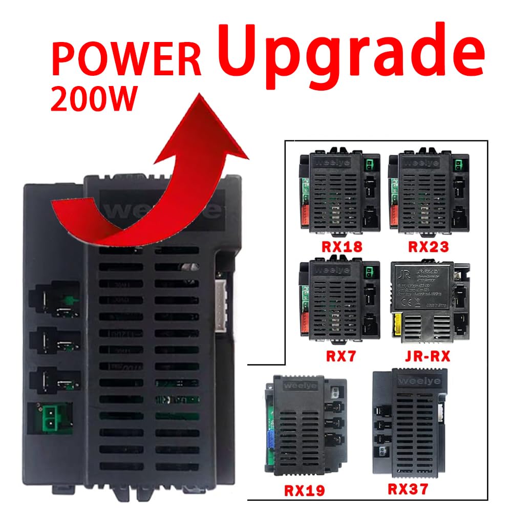 Weelye RX71-1 (RX37) - Caja de control de ruedas eléctricas de 12 V, 200 W de alta potencia, kit de conversión de actualización de ruedas eléctricas de 12 voltios con control remoto 2