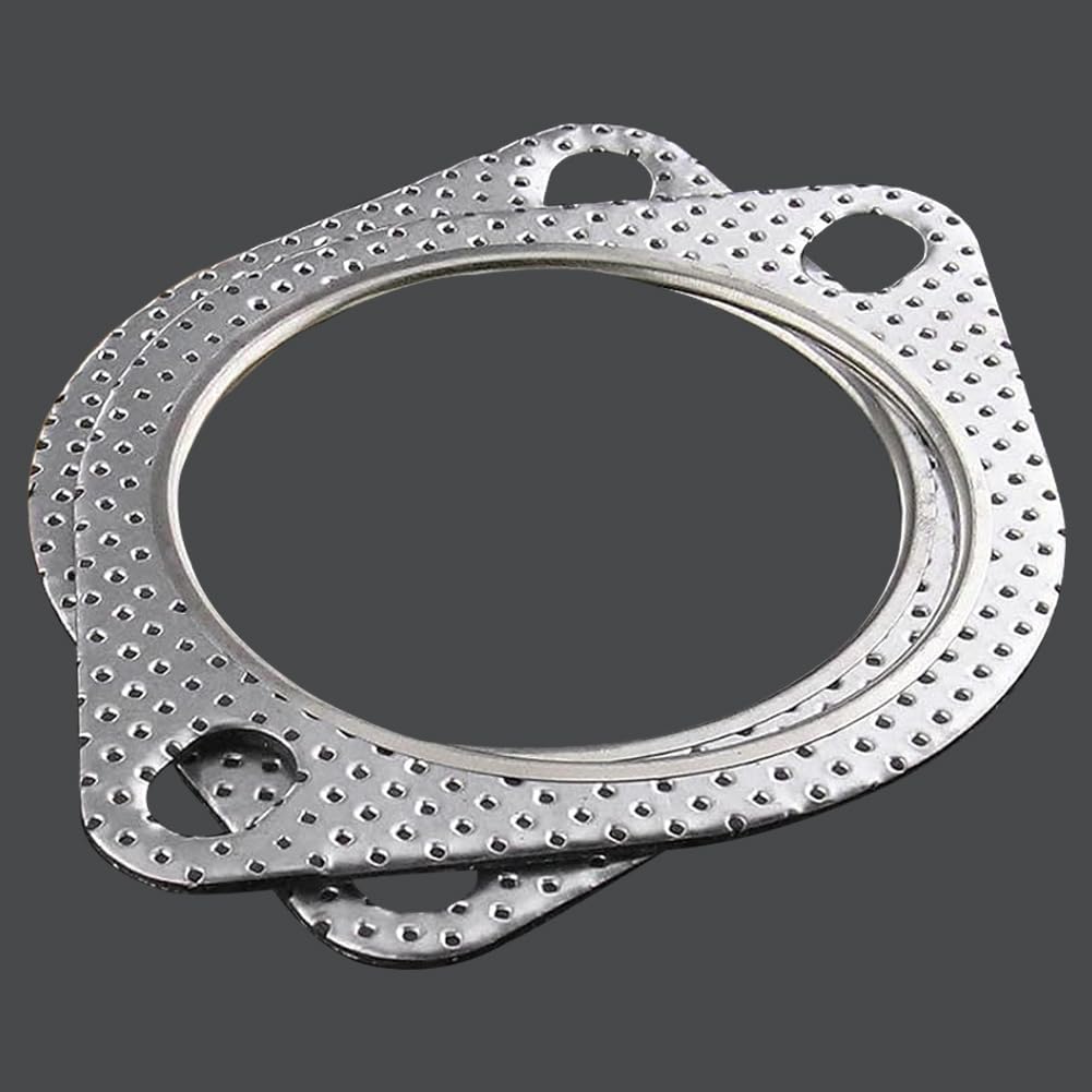 2 pezzi Guarnizione di Scarico, Guarnizioni di Scarico Delle Automobili,Guarnizioni Scarico Per Tubo Collettore Flangia Guarnizi (2.5in Inner Diameter,63-64mm/110mm)