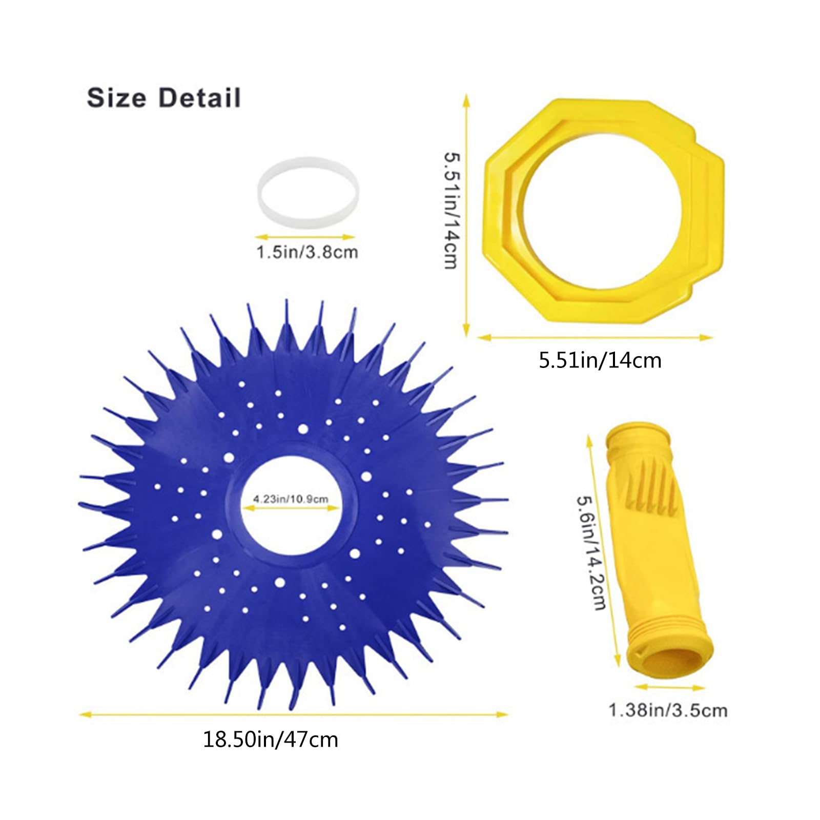 Limpiador de Piscinas con Sello de Disco con Aletas, Almohadilla de pie para G3, Lado de succión, limpiadores automáticos de Piscinas, diafragma W72880 W69039, Accesorios de Limpiador