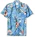 Produktbild Amazon-Marke: 28 Palms Standard-Fit 100% Cotton Tropical Hawaiian Shirt Hemd, blue/green/fuchsia palm, XXL