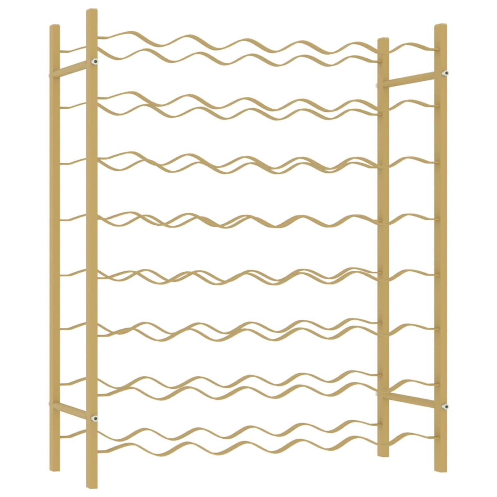 Gecheer Botellero para Vino de Pared metálico, diseño Original y Elegante Botellero de Pared para 48 Botellas de Metal Dorado