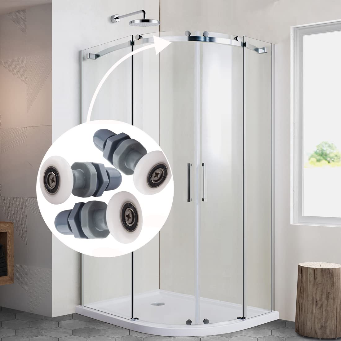 Rotelle Per Porte Doccia - 6 Pezzi Ricambio 19mm Per Scorrimento Fluido - Foto 8