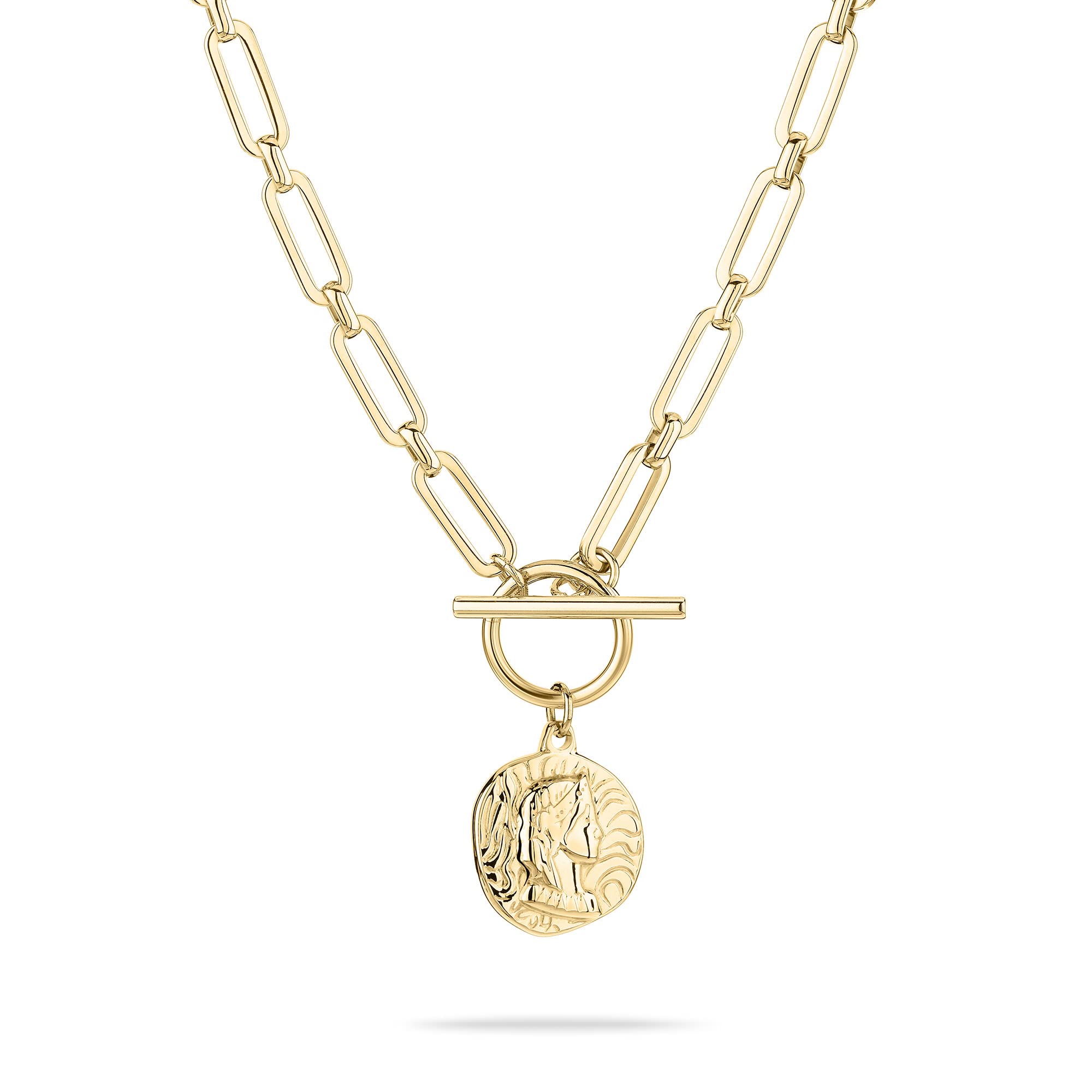 Collier Echtzeit EJ 0031 N 45   Cœur Doré   Acier Inoxydable 45cm