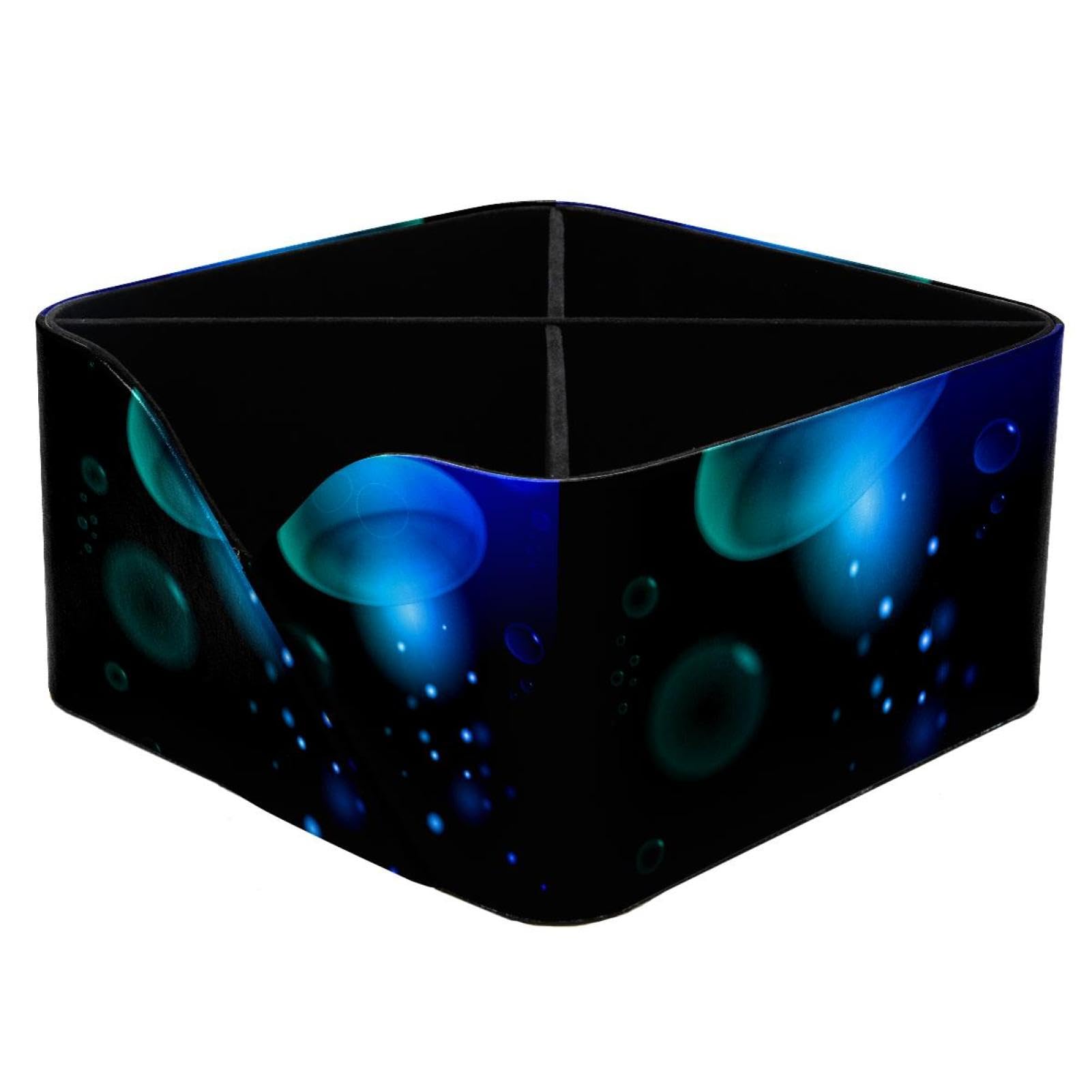 KengjuTesu Cool Jellyfish Desktop Organizer Pen Holder, Rectangular Pencil Cup for Office, Study and Makeup Stations