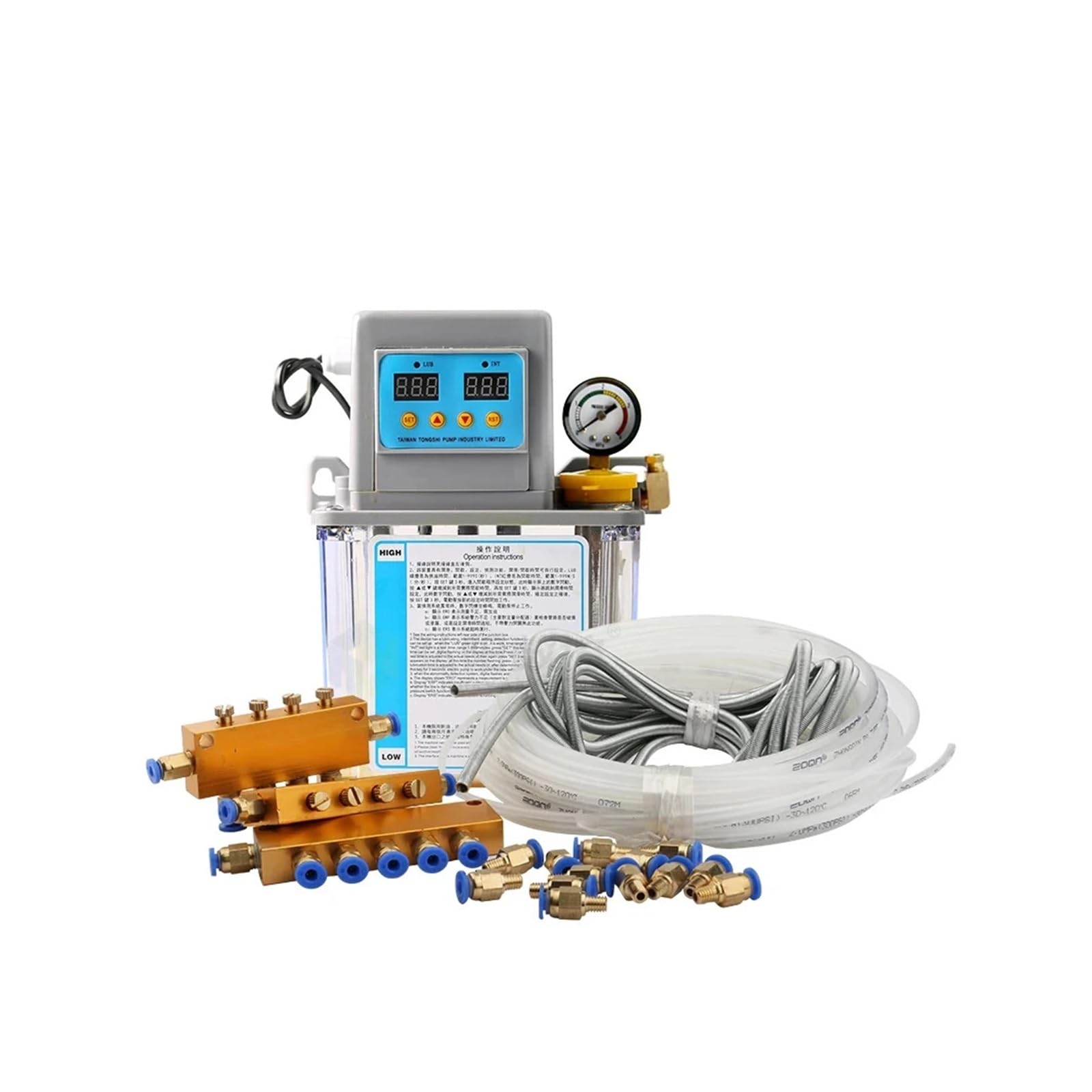 Bomba lubricante automática CNC Kit de bomba de 1,5 L, 220 V, aceite automático, CNC, grasa electromagnética(1.5L Pump Kit)
