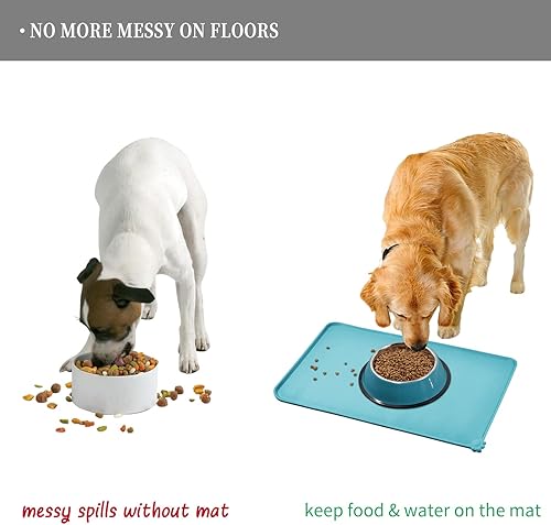 Miniatura 49 de Reopet Silicone Dog Cat Bowl Mat Non-Stick Food Pad Water Cushion Waterproof