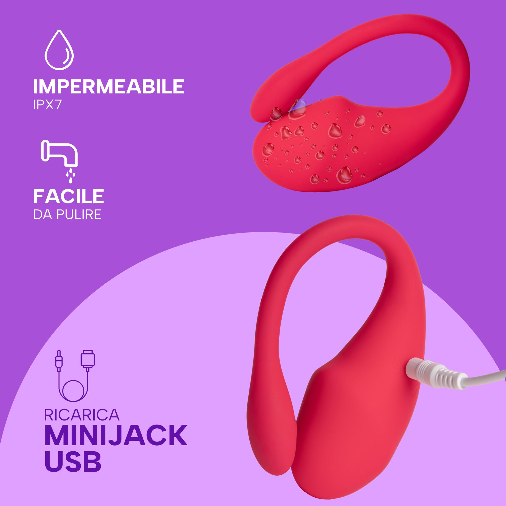 MySecretCase Ovetto Vibrante con Telecomando Stimolatore Clitoride Femminile 9 Modalità di Vibrazione Sexytoysys Donna Vibratoreper Donna Punto G Squirting Comando a Distanza Impermeabile Fucsia
