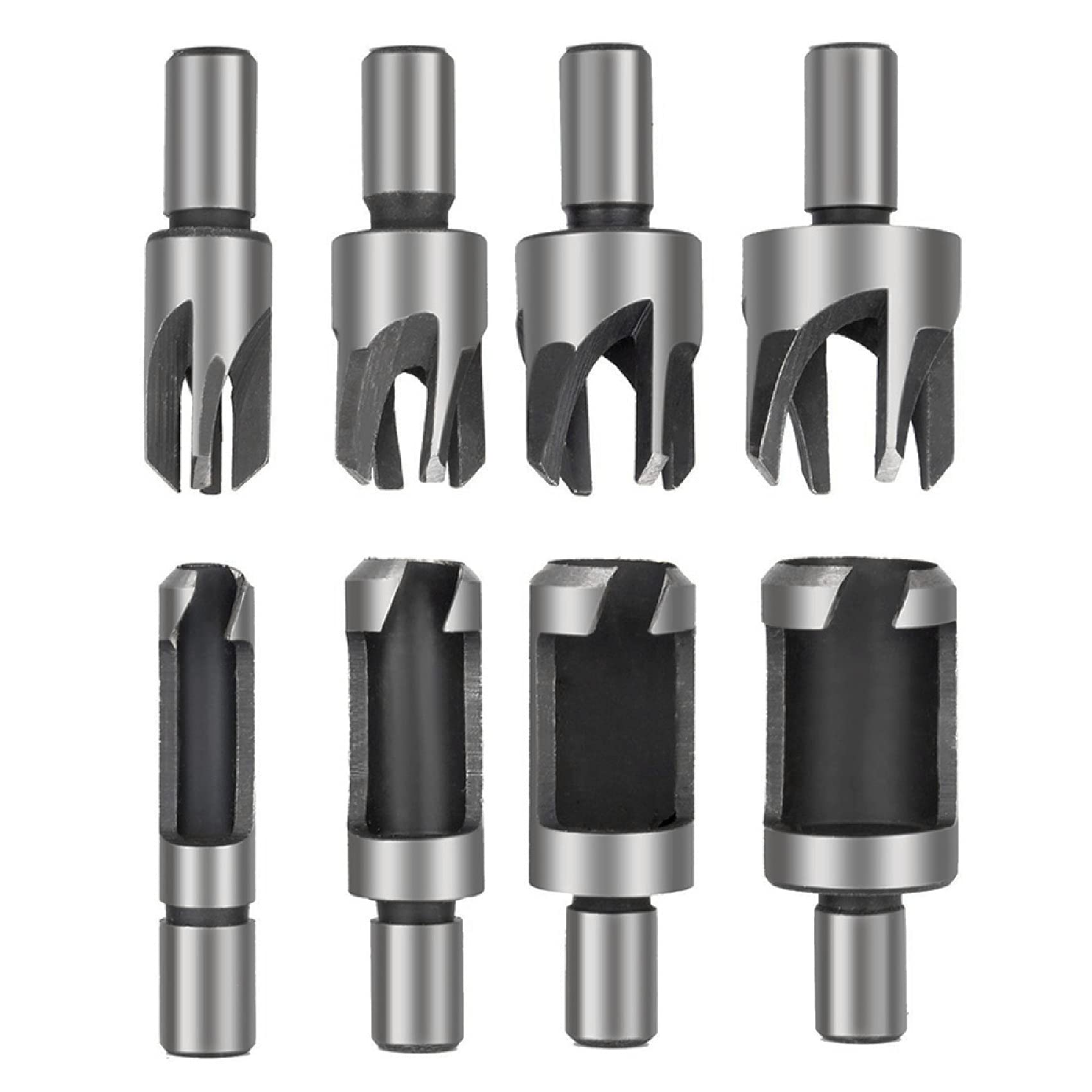 Muye 8pcs Wood Hole Plug Cutter Drill 