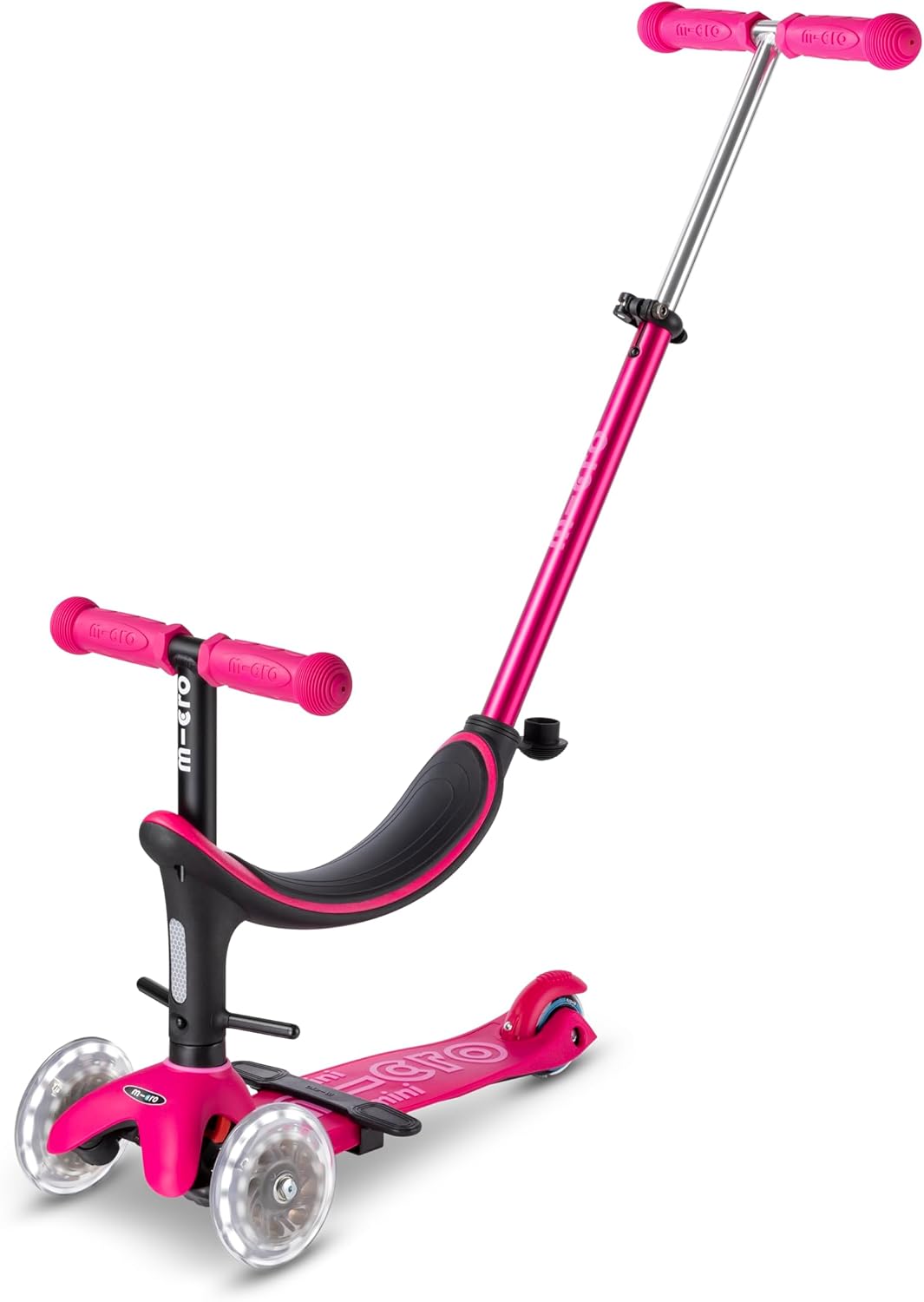 Micro Kickboard- Mini2Grow LED Wheels- 4in1 Scooter- Lean-to-Steer, Swiss Designed Micro Scooter for Kids, Ages 1-6