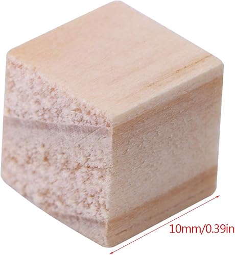 Miniatura 6 de Bloques de madera para manualidades, bloques de madera sin terminar de 0.396 pulgadas/0.787 pulgadas/0.987 pulgadas/0.987 pulgadas, cubos de
