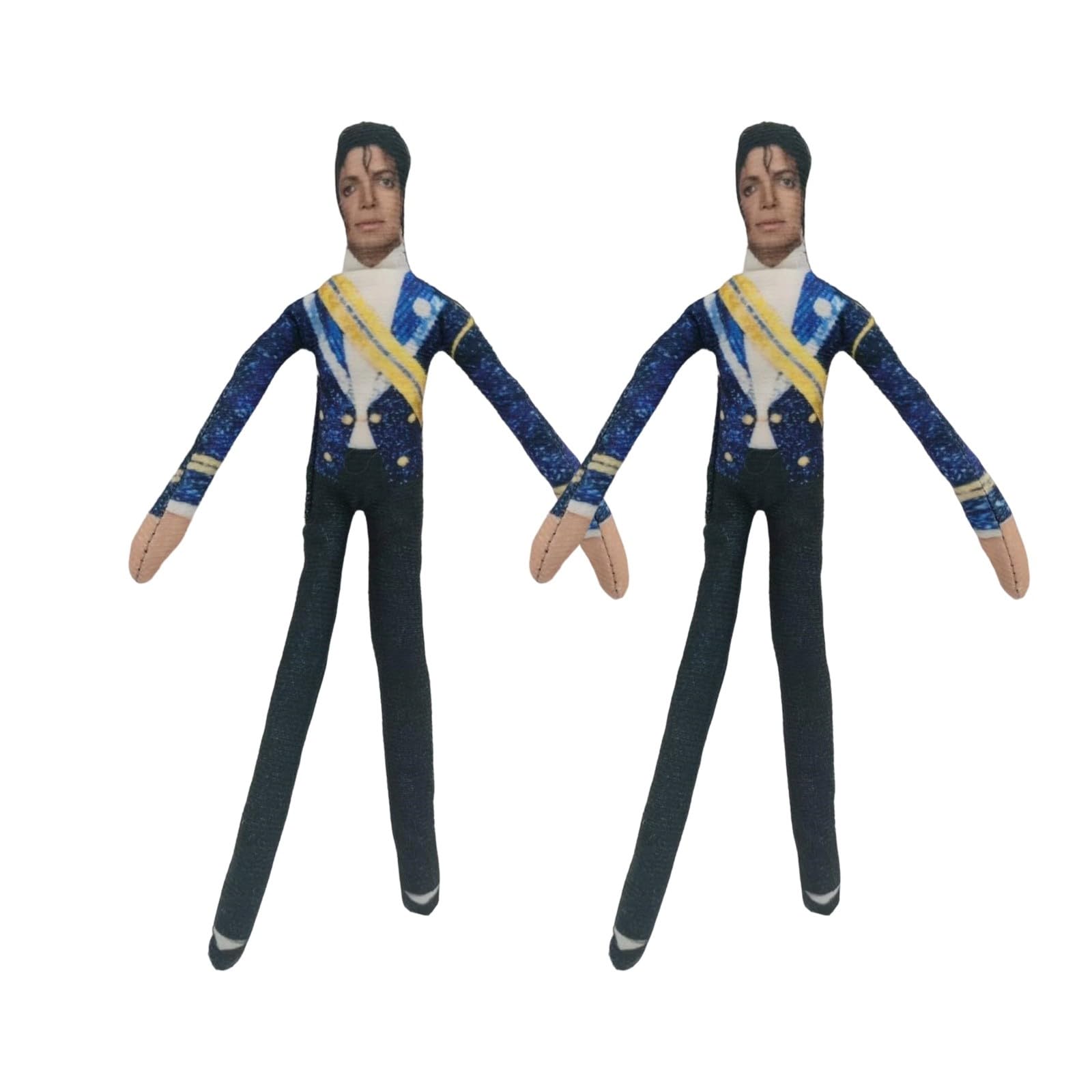 Michaell Doll Mm J Plush,Music King Collectible Figure (2PCS-C, one-szie)