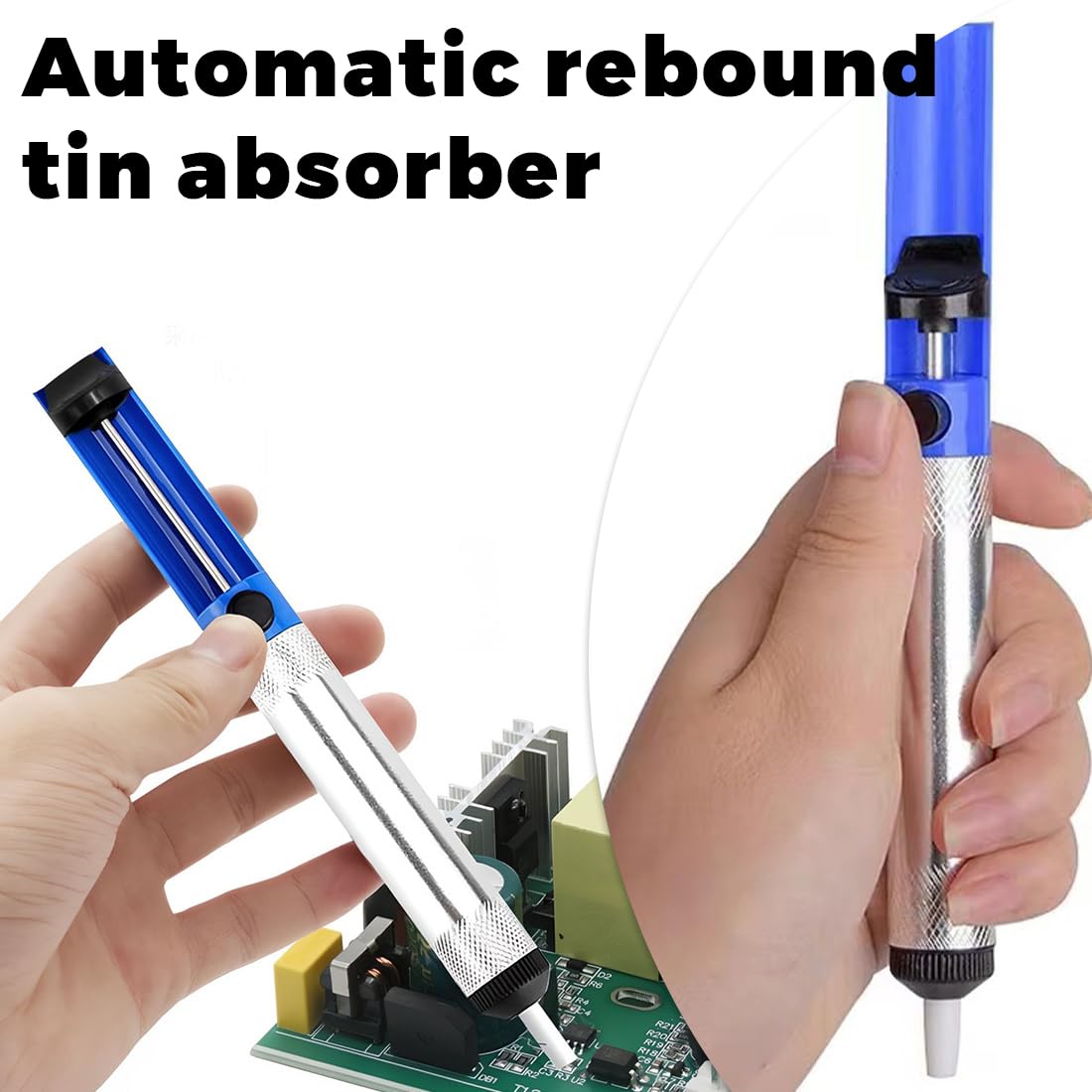 2 Pezzi Pompe Dissaldanti, Succhia Stagno, Pompa Dissaldante Professionale per l'aspirazione di Stagno di Saldatura liquido, Accessorio Indispensabile per Saldatore Professionale