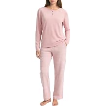 U2SKIIN 100% Cotton Pajamas for Women Long Sleeve Top with Pants Soft Sleepwear Lightweight 2 Piece Pjs Set Pullover