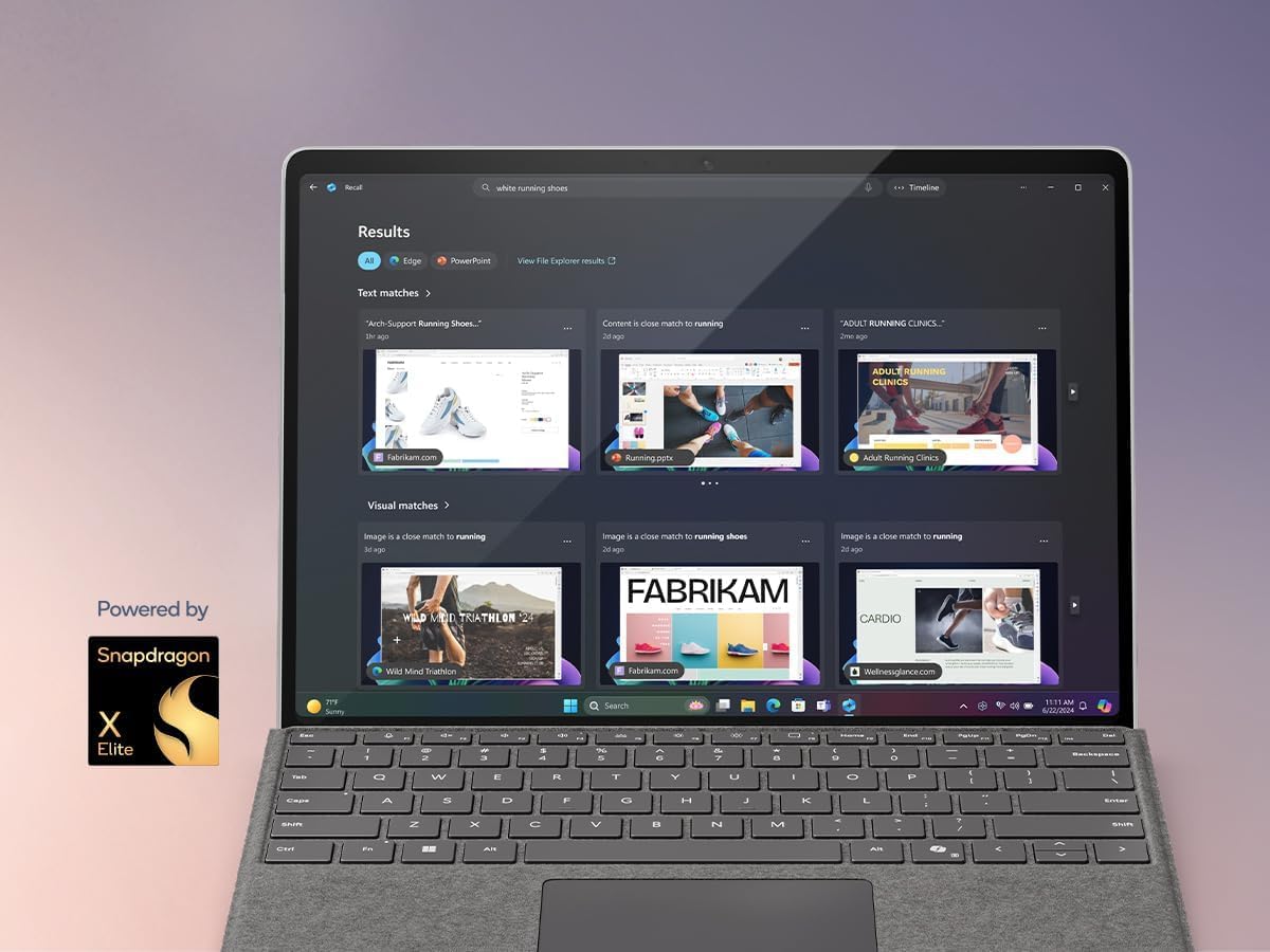 Microsoft Surface Pro 11th Edition Copilot+ PC 13" OLED Touchscreen Snapdragon X Elite 16GB RAM 1TB SSD Nero