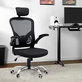 Cadeira Ergonômica de Escritório Reclinável | Malha Respirável, Suporte Lombar, Apoio de Cabeça e Braço Ajustáveis – Cadeira alto padrão para Home Office e escritório (Clássico)