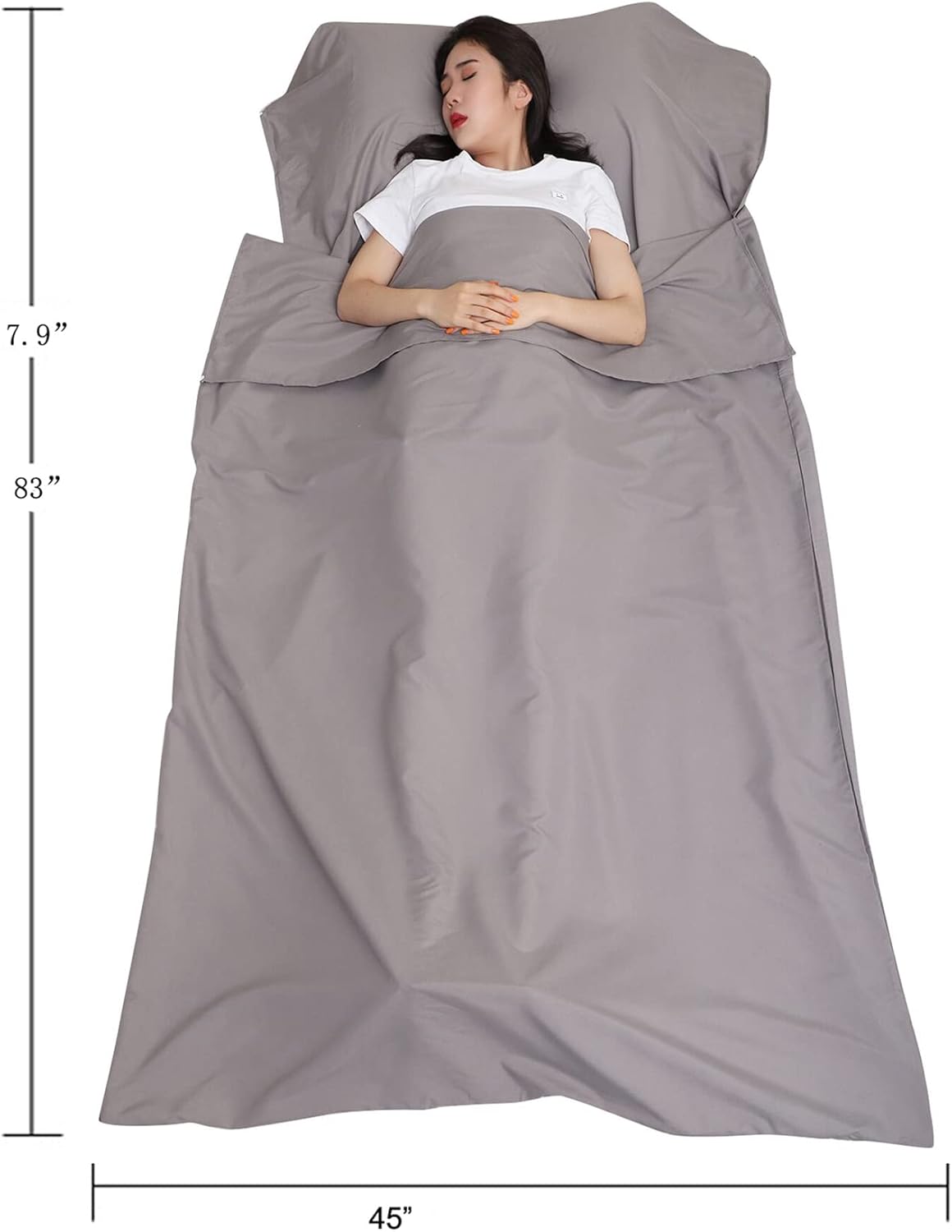 JITTY Sleeping Bag Liner Travel Sheet for Business Camping Backpacking Hiking Mountain Climbing Home Hostels Train 83"x45"