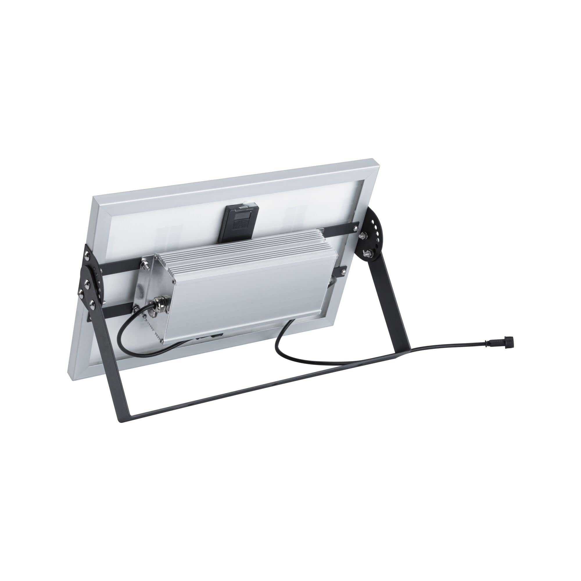 Paulmann 94551 Park + Light - Lámpara de exterior (IP65, máx. 5 W, luz solar, accesorio para garaje), color plateado