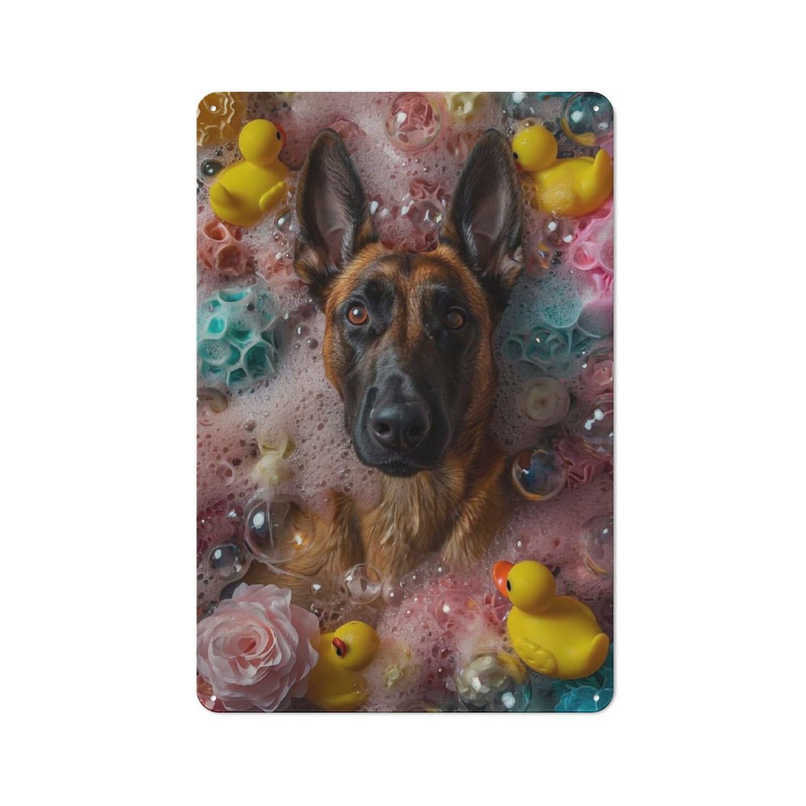 Junmoney Belgian Malinois Dog Metal Sign 30X20cm With For Workshop Wall, Vintage Decor, A Decorative Christmas Gift For Metal Sign Collectors