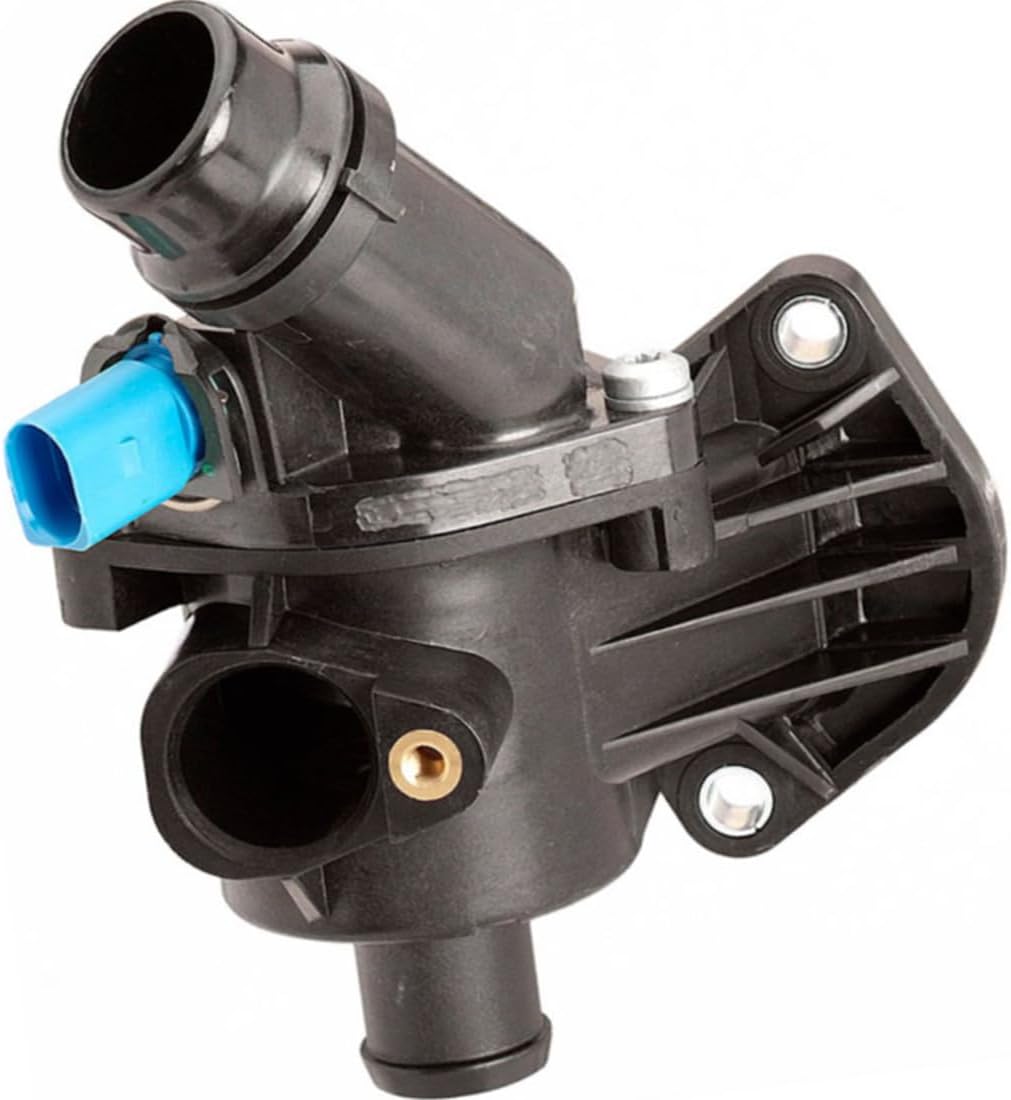 Engine Coolant Thermostat/Water Outlet Assembly fits Audi A4 2002 2003 2004 2005 2006 Replacement 06B121111K, 06B121111D 1 Piece