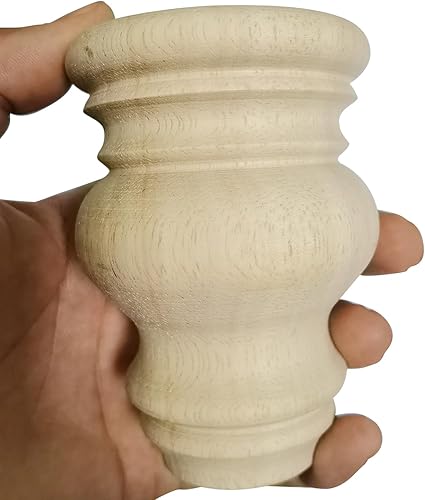 Miniatura 2 de Patas de madera para muebles, patas de repuesto de madera maciza sin pintar, patas de muebles de cocina, mesa de comedor, escritorio,