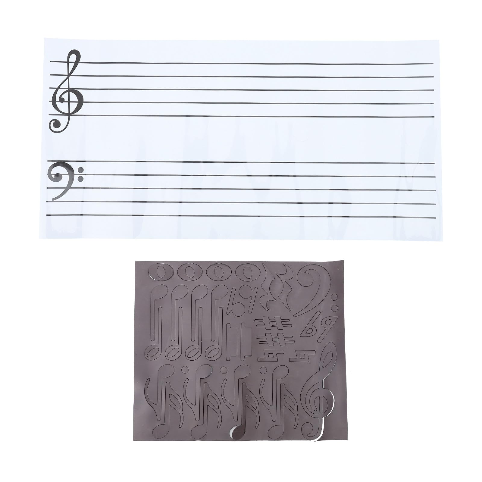 Alipis Kit Lavagna Magnetica Didattica Adesivi Magnetici Note Musicali, Tavola a Doghe per Insegnamento Pianoforte, Consiglio di Apprendimento per Studenti e Insegnanti di Musica