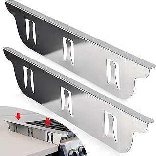 Stove Cover, Stove Guard, Stainless Steel Stove Gap Covers, Heat Resistant & Easy to Clean Stove Counter Gap Cover, Kitchen Stove Counter Gap Cover Eliminates Gap Between Counter & Appliances (2 pcs)