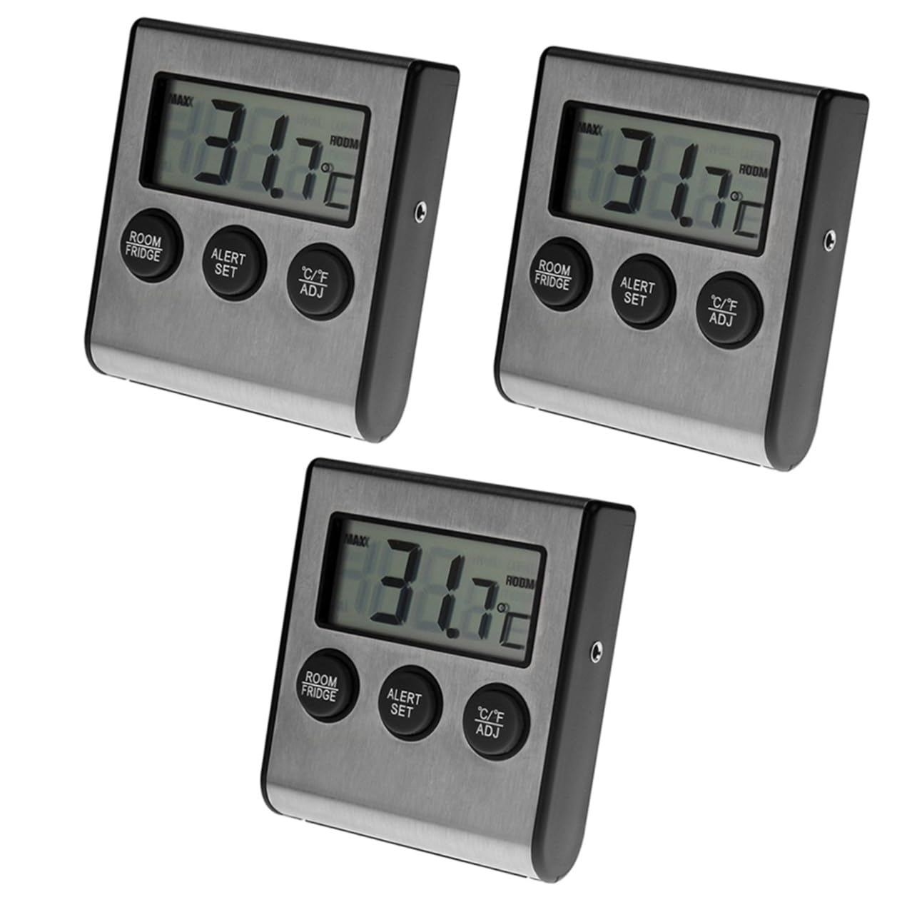 TOPBATHY 3pezzi Termometro Per Frigorifero Allarme Temperature Monitoraggio e Bassa Per Design e Batteria