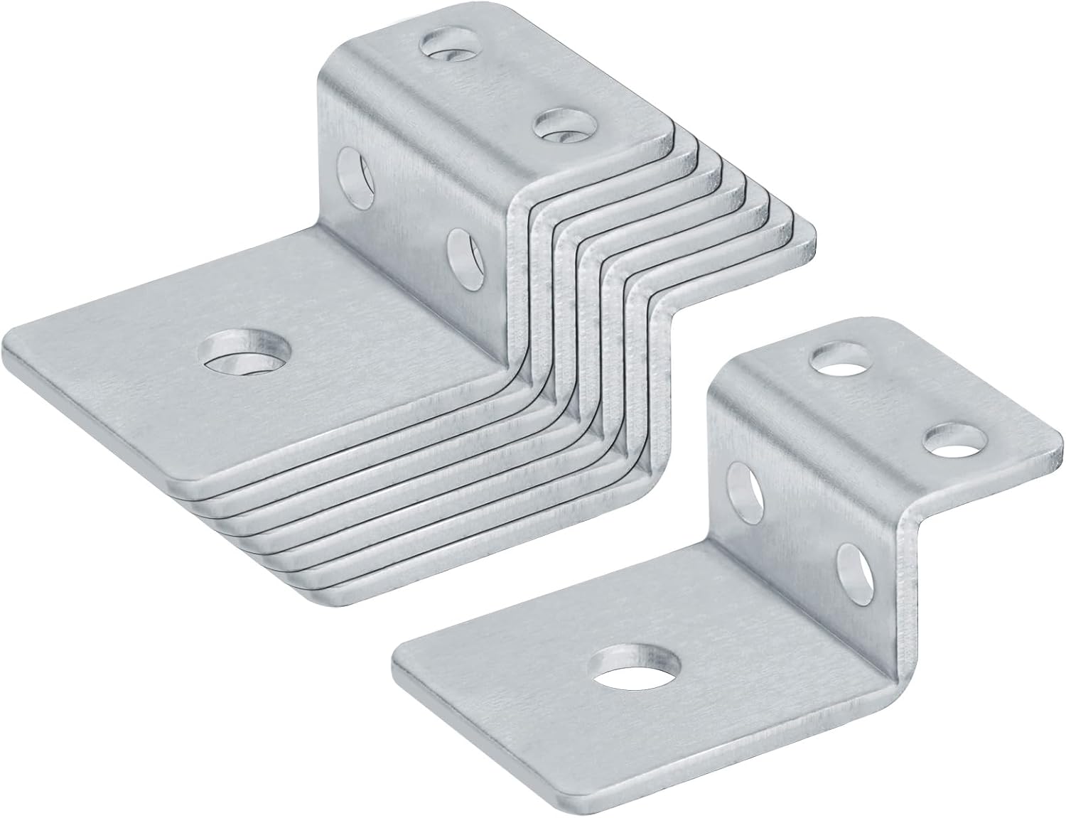8 Pack Aluminum Z Bracket for Mounting, Offset-Surface Awning Brackets, for 3/4" Tube