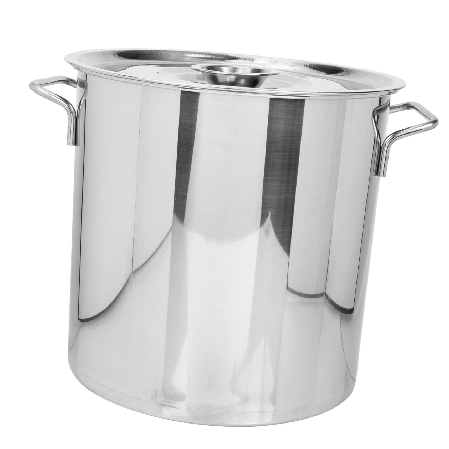 COLLBATH2pcs Crayfish Boiler Crab Boil Pot Large Pots for Cooking Pasta Cooker Stock Pot Steel Container with Lid Soup Pot Large Hot Pot Cooker Seafood Boil Pot Stainless Steel Silver