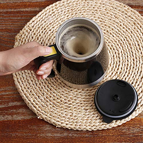 KKmoon Copo para caneca de café com agitação automática 400ml em aço inoxidável elétrico e automátic