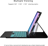 Vista 4 de Funda para Samsung Galaxy Tab S9 de 11 pulgadas/S9 FE 10.9 pulgadas / S10 FE 10.9 pulgadas con teclado - Funda de tableta táctil desmontable