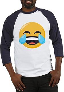 CafePress Crying Laughing Emoji Baseball Tee Baseball Shirt