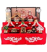 Amazon | 雛人形 リカちゃん 久月 ひな人形 収納飾り 三段飾り 五人