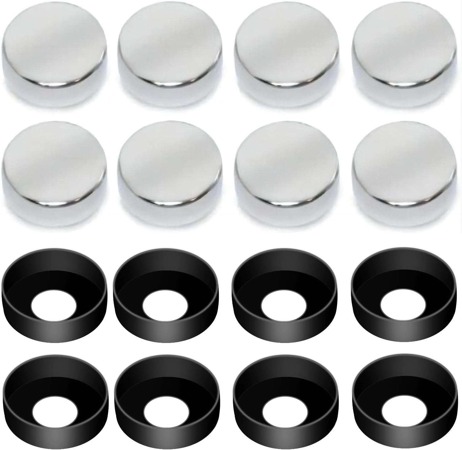 8pcs License Plate Screw Caps，License Plate Screw Kit for