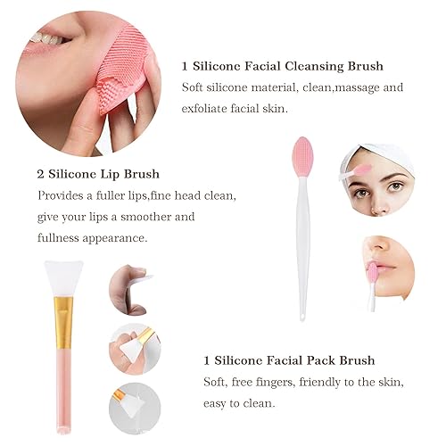 Miniatura 27 de Juego de brochas de maquillaje de 22 piezas, brocha para base de maquillaje para sombra de ojos (verde, juego de 22 piezas, grande)