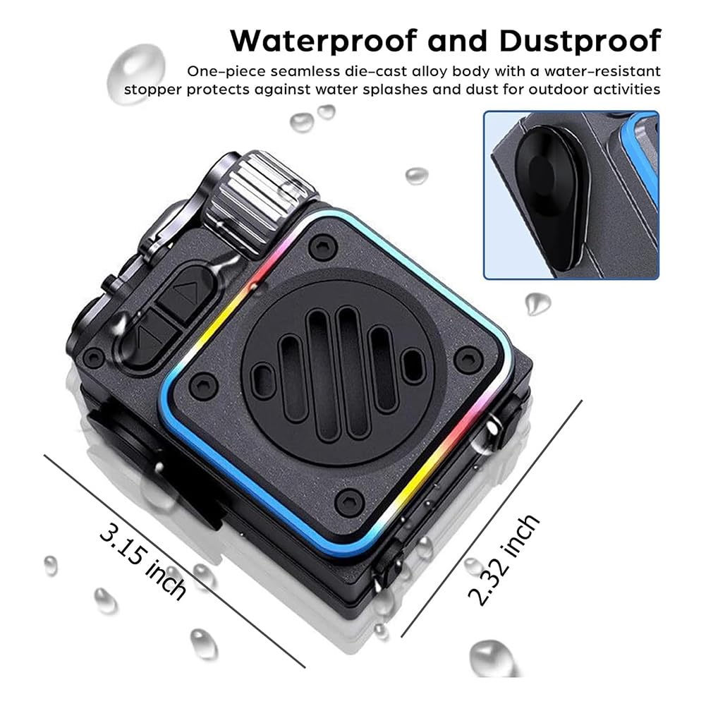 Enceinte Bluetooth Mini Portable pour la Musique en Plein Air, Appels Mains, Lecteur de Musique MP3 pour, Les Voyages, Le Camping et la Randonnée