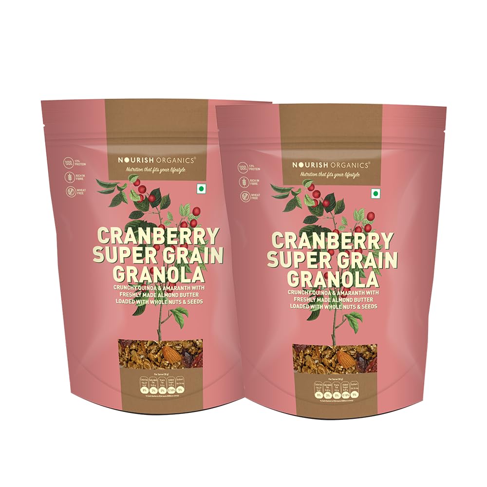 See full amazon price history chart for Nourish Organics Cranberry Super Grain Granola, 270g | Quinoa | Oats & Millets | Nuts & Seeds (Pack of 2) Nourish Organics Cranberry Super Grain Granola, 270g | Quinoa | Oats & Millets | Nuts & Seeds (Pack of 2) (B07WS9KVKS) Amazon Price History, Amazon Price Tracker