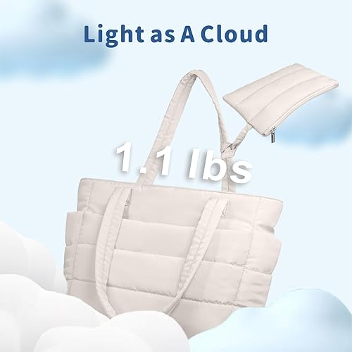 Miniatura 4 de TOPDesign Bolsa de mano acolchada para mujer, bolso ligero con compartimentos, bolsa de hombro acolchada para el trabajo, viajes, gimnasio