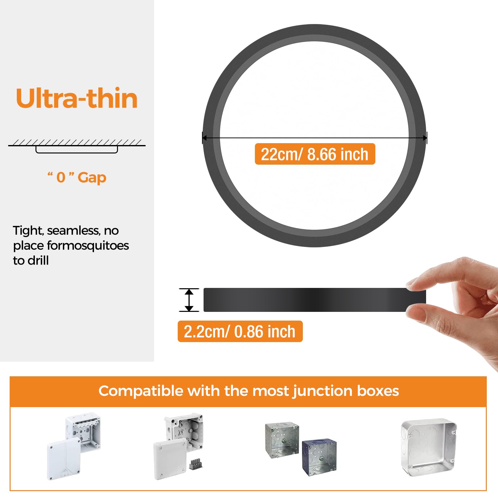 slochi 2 Pack Bathroom Light, 3000K/4000K/6500K 3 Color Temperature, Waterproof IP44, Small, Round, Modern - Image 3
