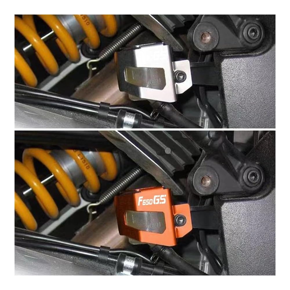 Posteriore Freno Fluid Reservoir Cover Protettiva Per B&MW F650GS F 650 GS 2008-2012 2011 2009 2010 F650 GS F 650GS Moto CNC Posteriore Serbatoio Fluido Freni Protezione Copertura Della Protezione