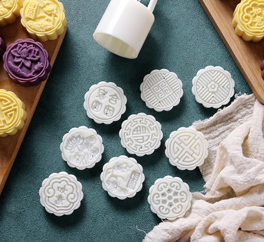 Prensa ABS Mooncake con sellos for galletas