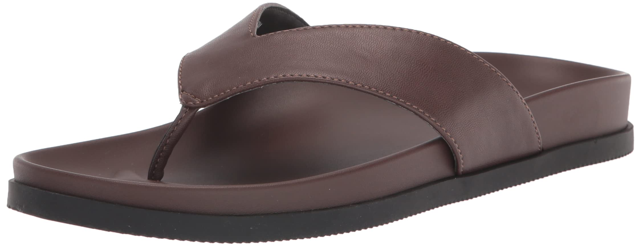 Photo 1 of Amazon Essentials Women's Wide Strap Thong Sandal 7 Deep Brown